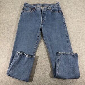 Levis Premium 501 90s Mens Blue Straight Leg Denim Jeans W31‎ L32